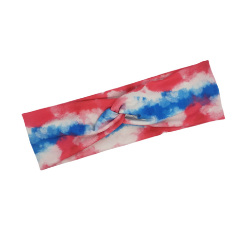Tie Dye Pink, White and Blue